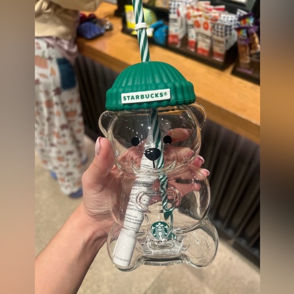 Starbucks Teddy Bear Barista Glass Cup. 🧸⚡️ - Picture 2 of 2
